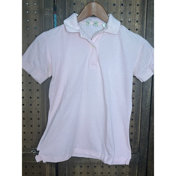 L.L. Bean Tops - LL Bean Pink Polo Shirt Women's Small Vintage 1980s